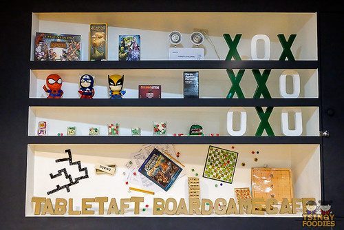 Family enjoying board games
