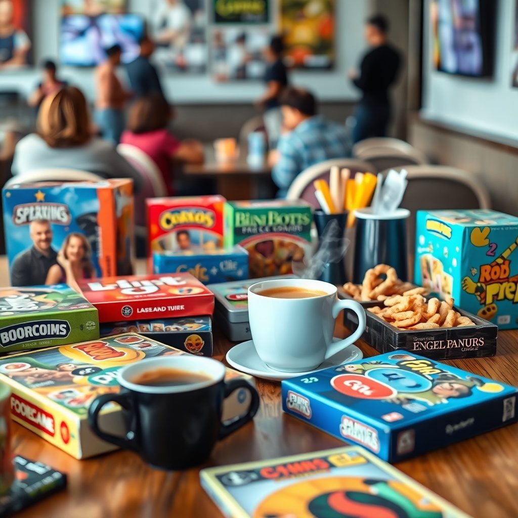 A variety of board games available